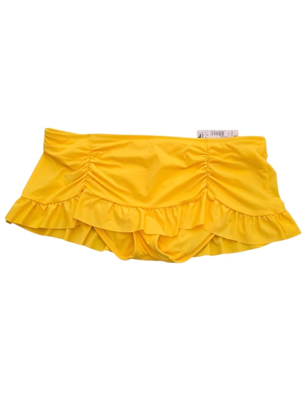 Bisou Bisou Bright Yellow Ruffle Skort Swim Bottoms